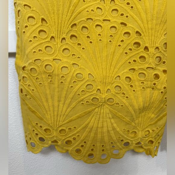 NWT Andie Swim The Suasi Crop Pant Eyelet Detail Pineapple Yellow Size Large - Picture 6 of 10